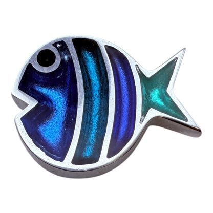 Crystal Bubble Fish Stripe Shiny Brooch | The Jewellery Stop