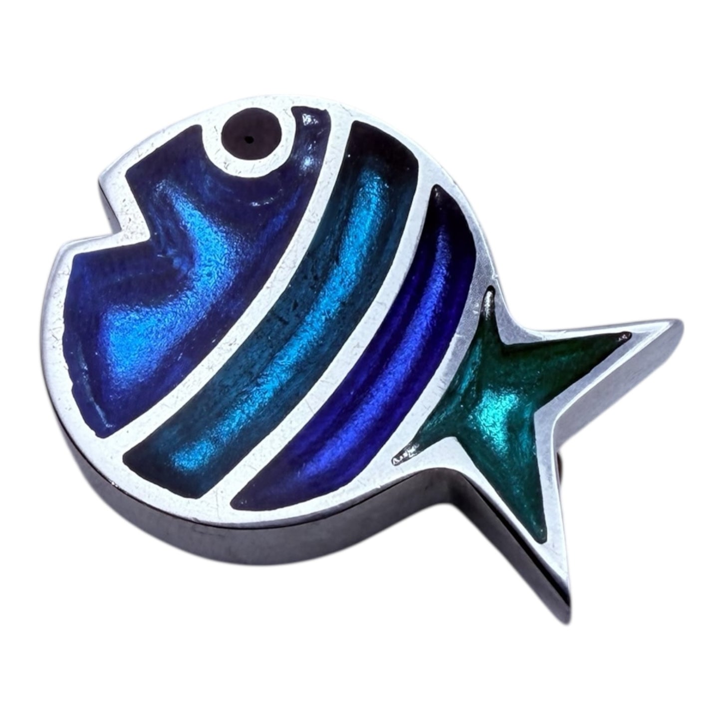 Crystal Bubble Fish Stripe Shiny Brooch | The Jewellery Stop