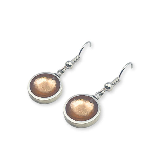 Nougat Bubble Extravaganza Shiny Fish Hook Earrings