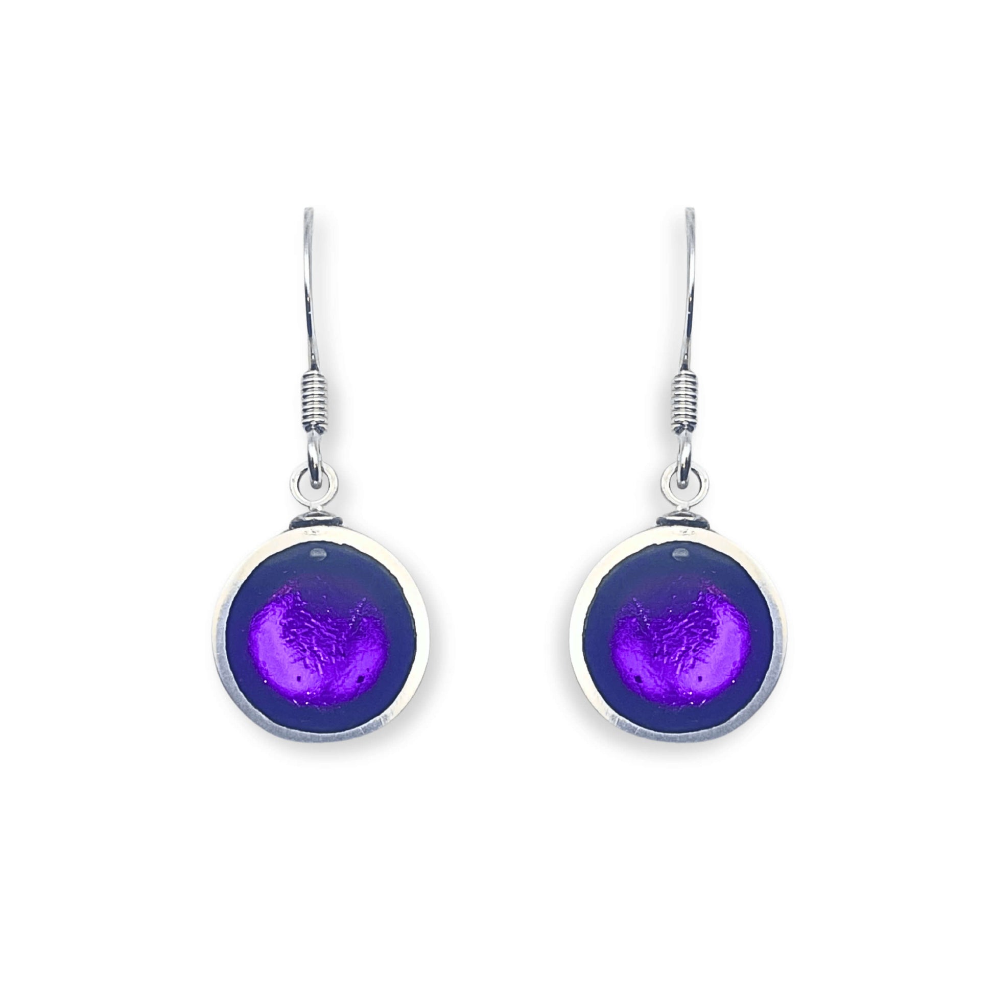 Peacock Bubble Extravaganza Shiny Fish Hook Earrings
