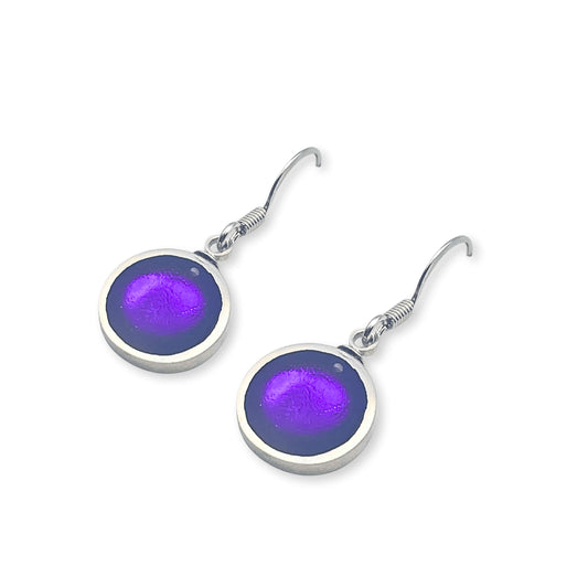 Peacock Bubble Extravaganza Shiny Fish Hook Earrings