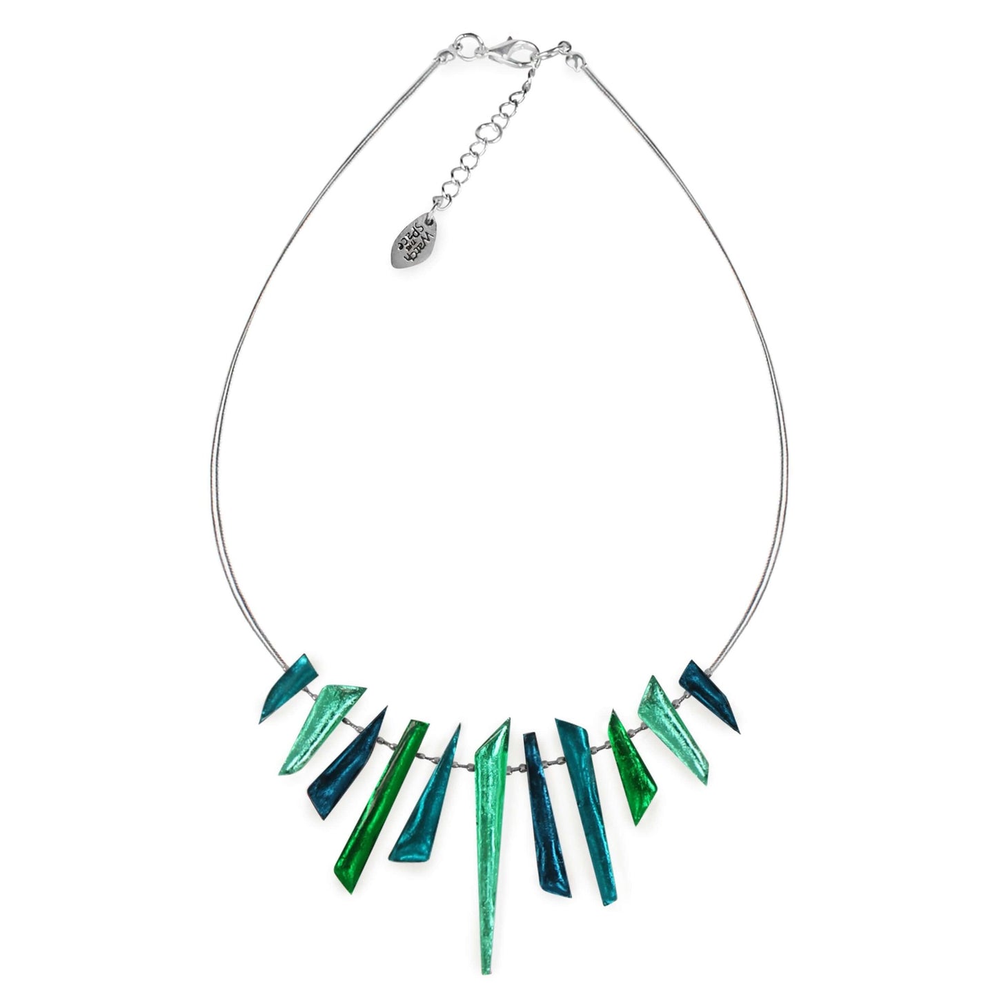 Verdigris Icicle Shiny Necklace | The Jewellery Stop