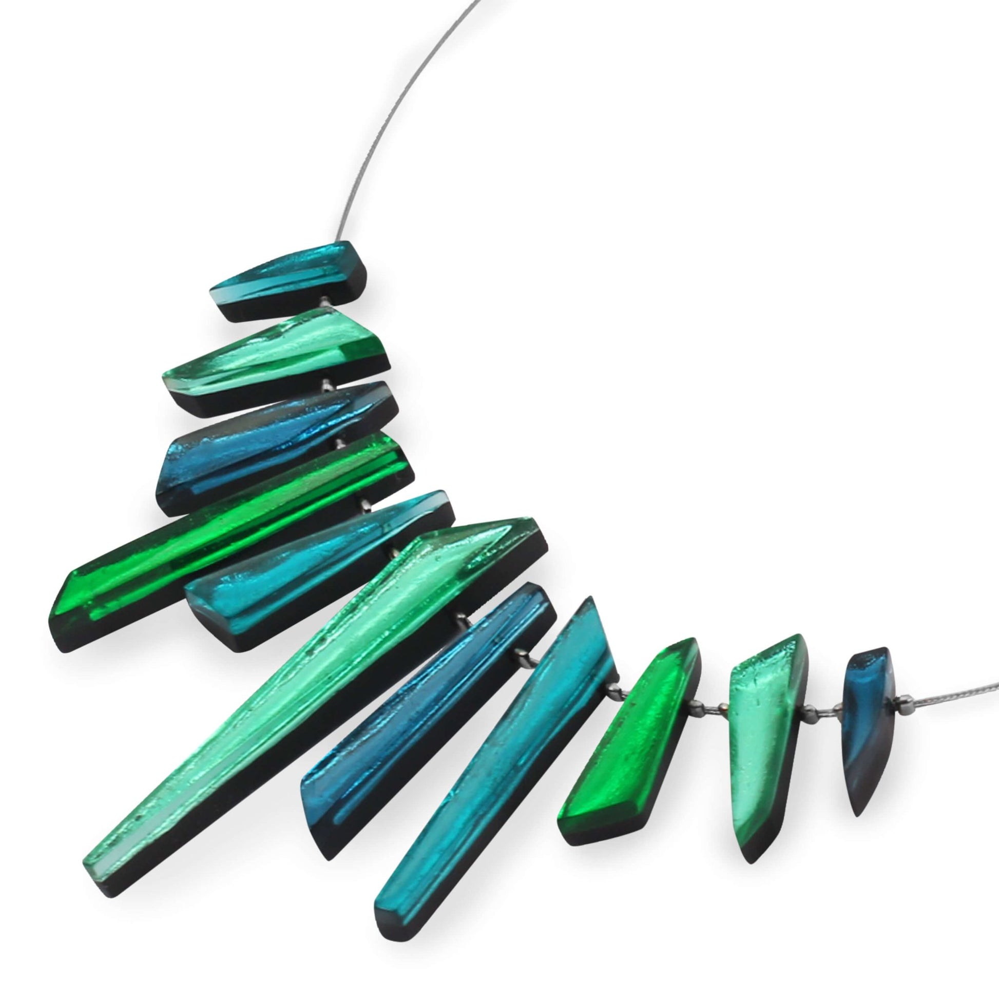 Verdigris Icicle Shiny Necklace | The Jewellery Stop
