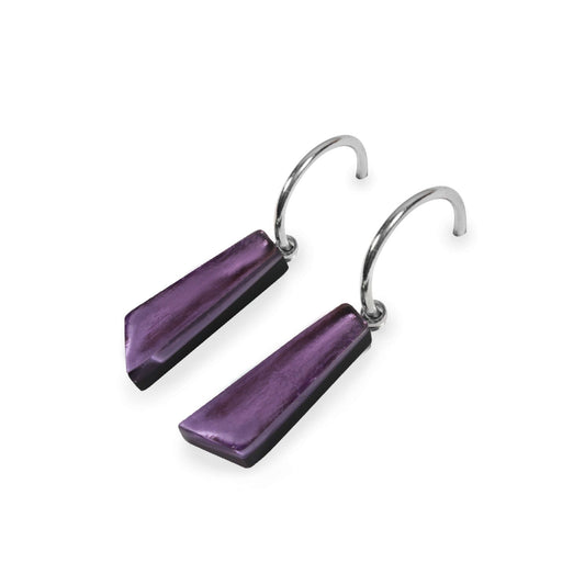 Nessie Icicle Shiny Short Creole Earrings | The Jewellery Stop