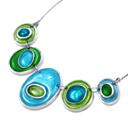 Neptune Organic Circles Shiny Necklace | The Jewellery Stop