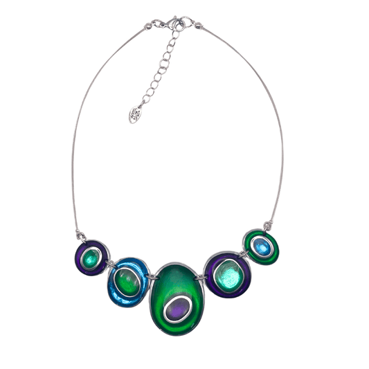 Aurora Organic Circles Shiny Necklace | The Jewellery Stop