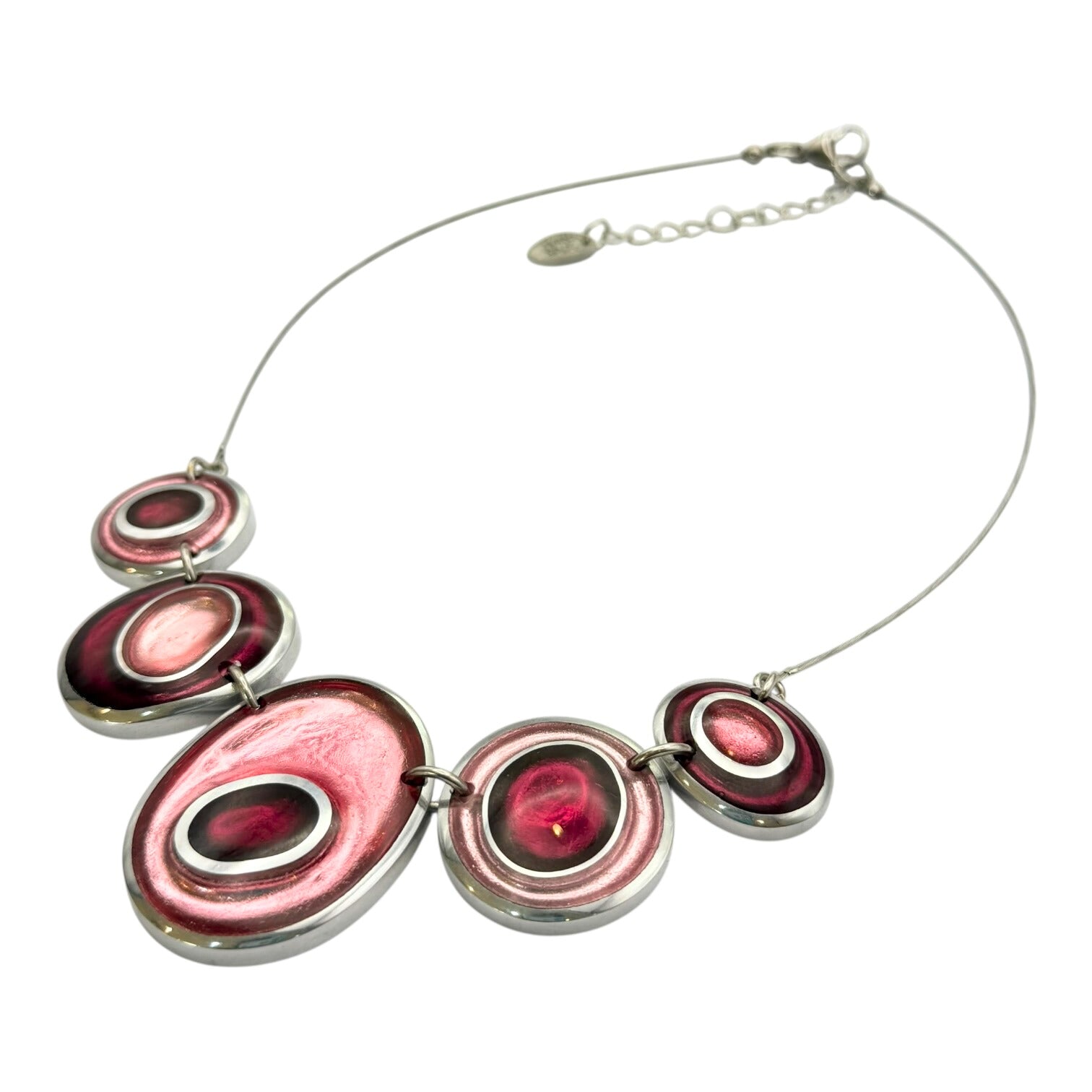 Peony Organic Circles Shiny Necklace