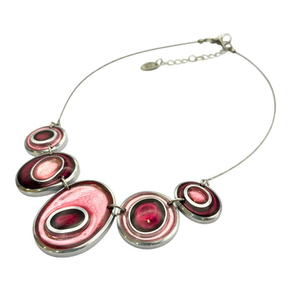 Peony Organic Circles Shiny Necklace