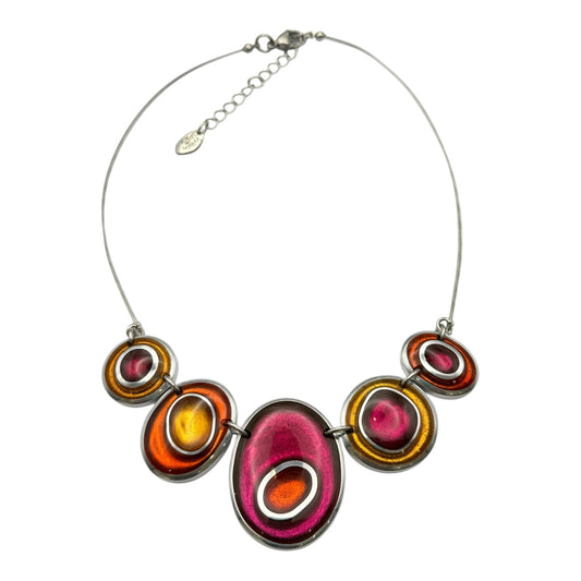 Tropical Organic Circles Shiny Necklace