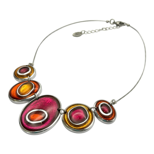 Tropical Organic Circles Shiny Necklace