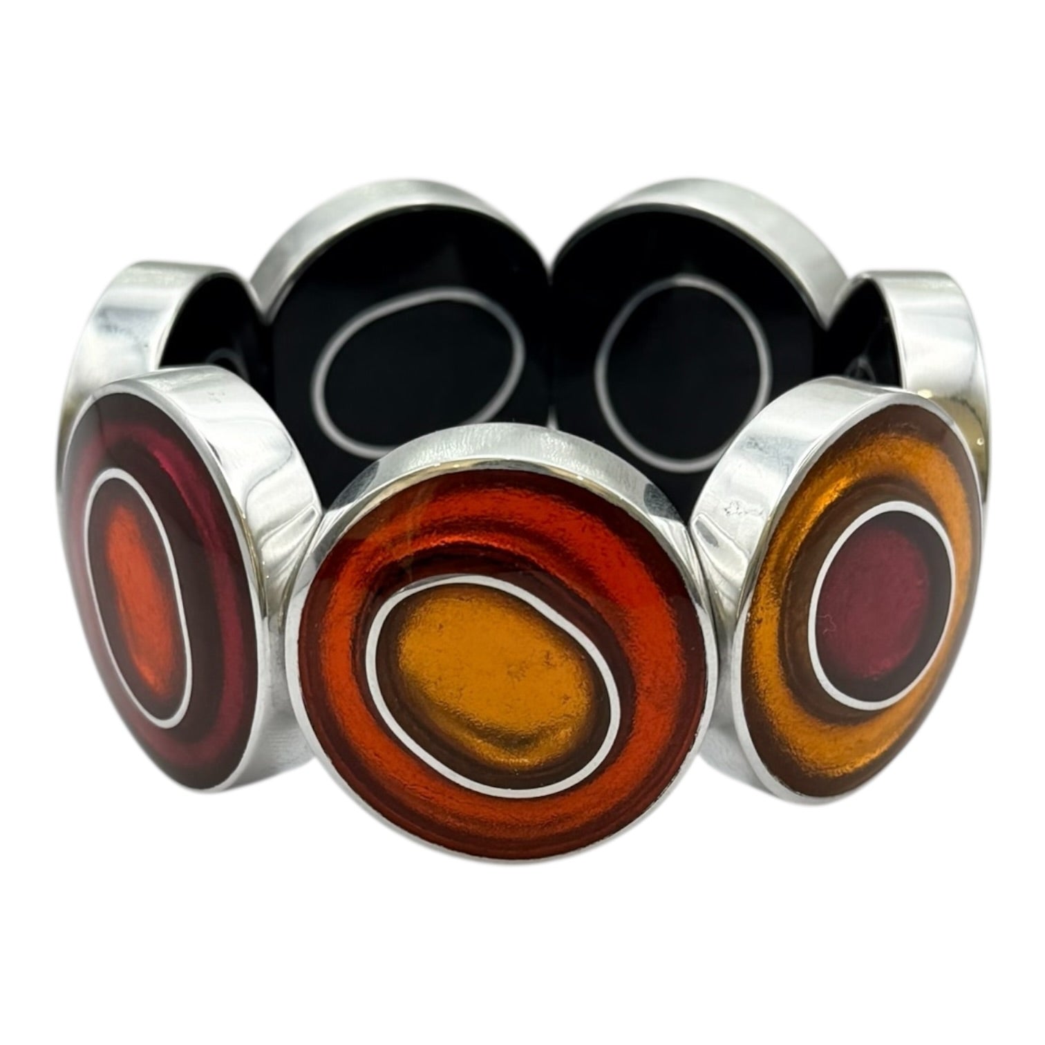Tropical Organic Circles Shiny Bangle