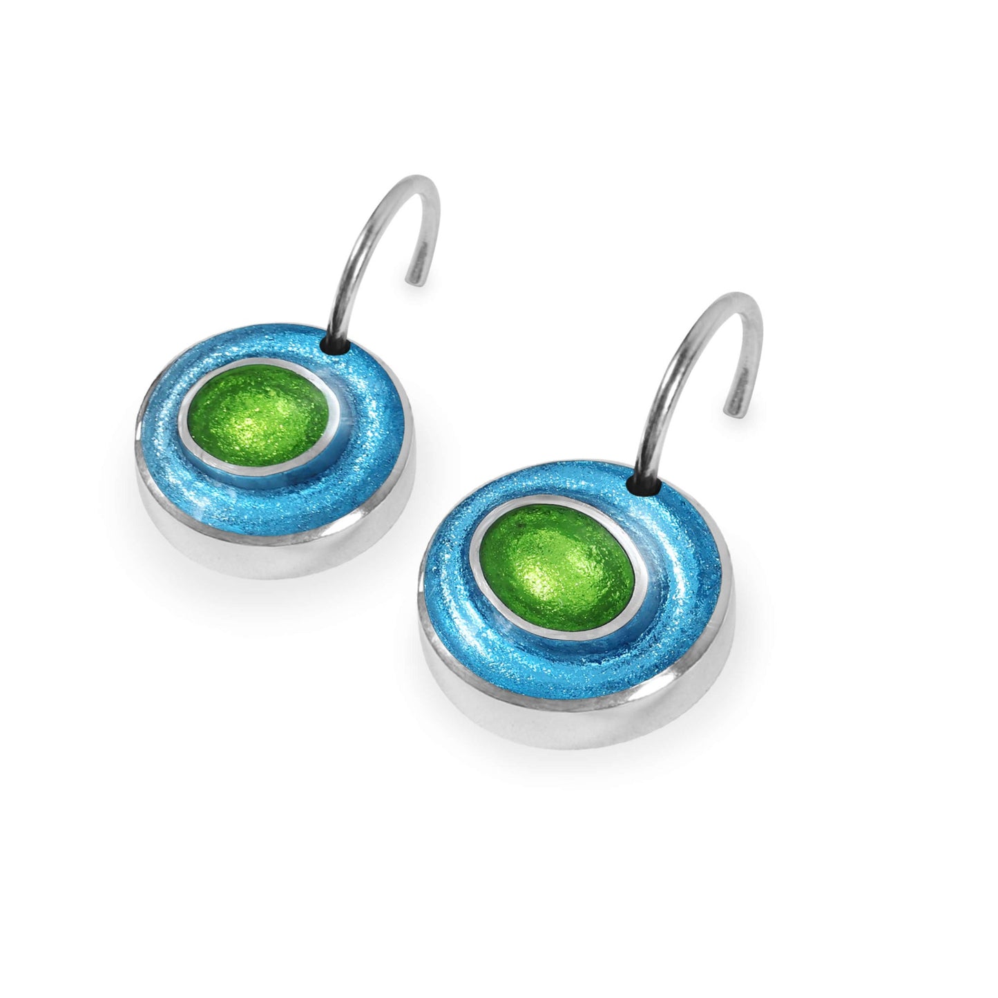 Neptune Organic Circles Shiny Creole Earrings | The Jewellery Stop