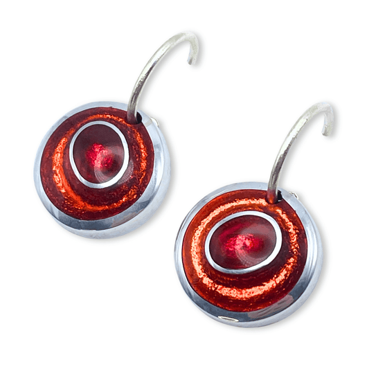 Chilli Organic Circles Shiny Creole Earrings | The Jewellery Stop