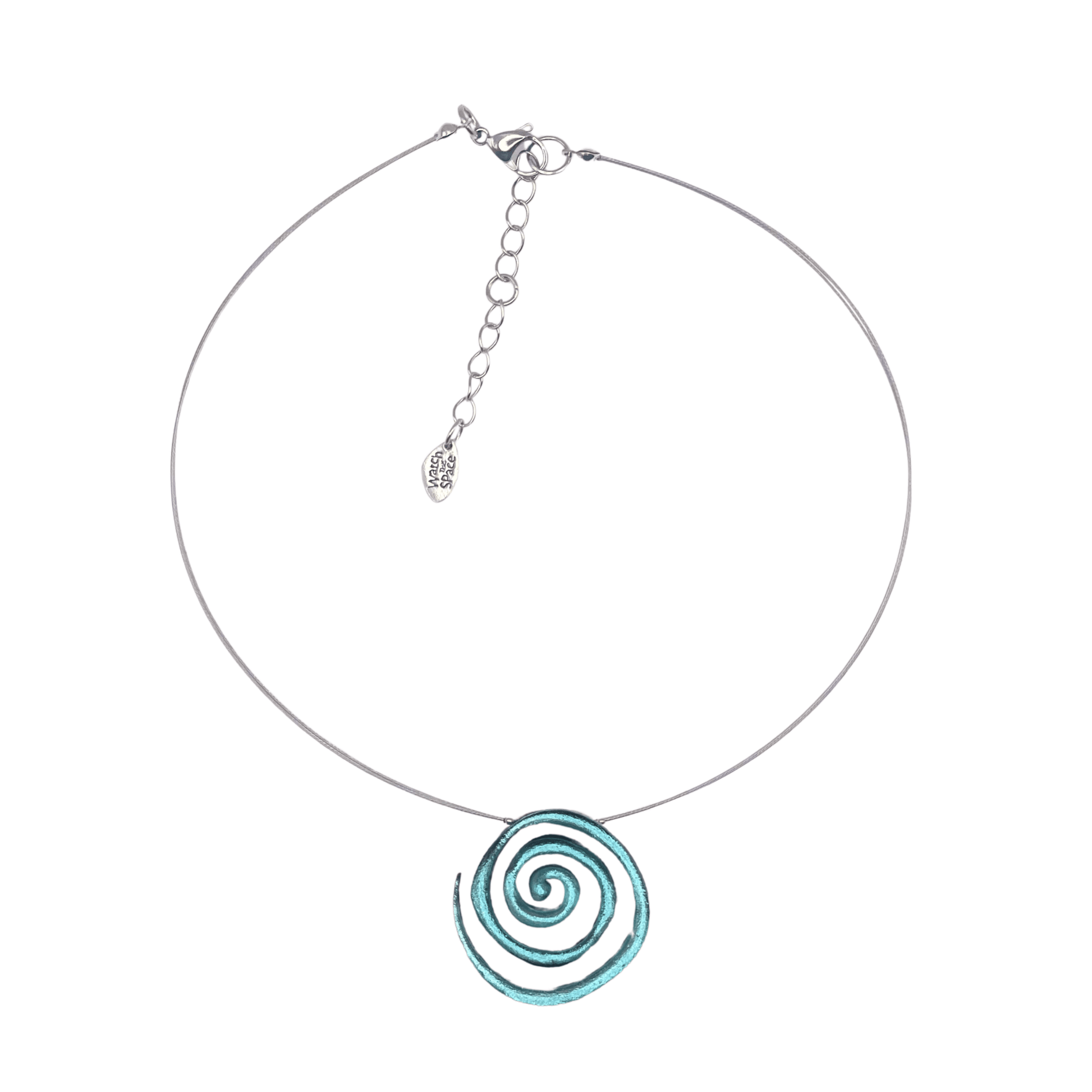 Aqua Spirals Shiny Pendant | The Jewellery Stop