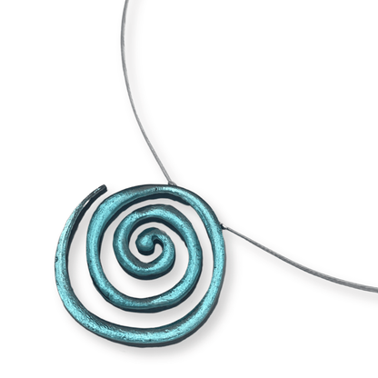 Aqua Spirals Shiny Pendant | The Jewellery Stop