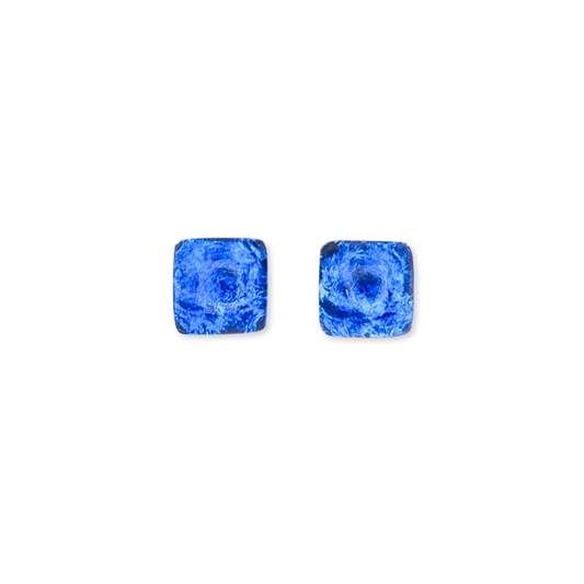 Atlantic Antique Square Shiny Small Stud Earrings