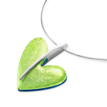 Neptune Lollipop Heart Shiny Double Sided Pendant | The Jewellery Stop