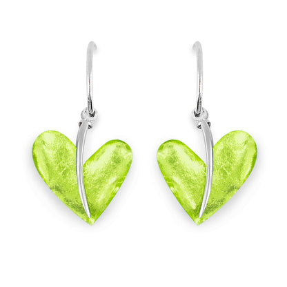 Neptune Lollipop Heart Shiny Double Sided Creole Earrings | The Jewellery Stop