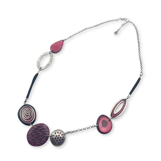 Berry Natural Eclectic Shiny Long Necklace