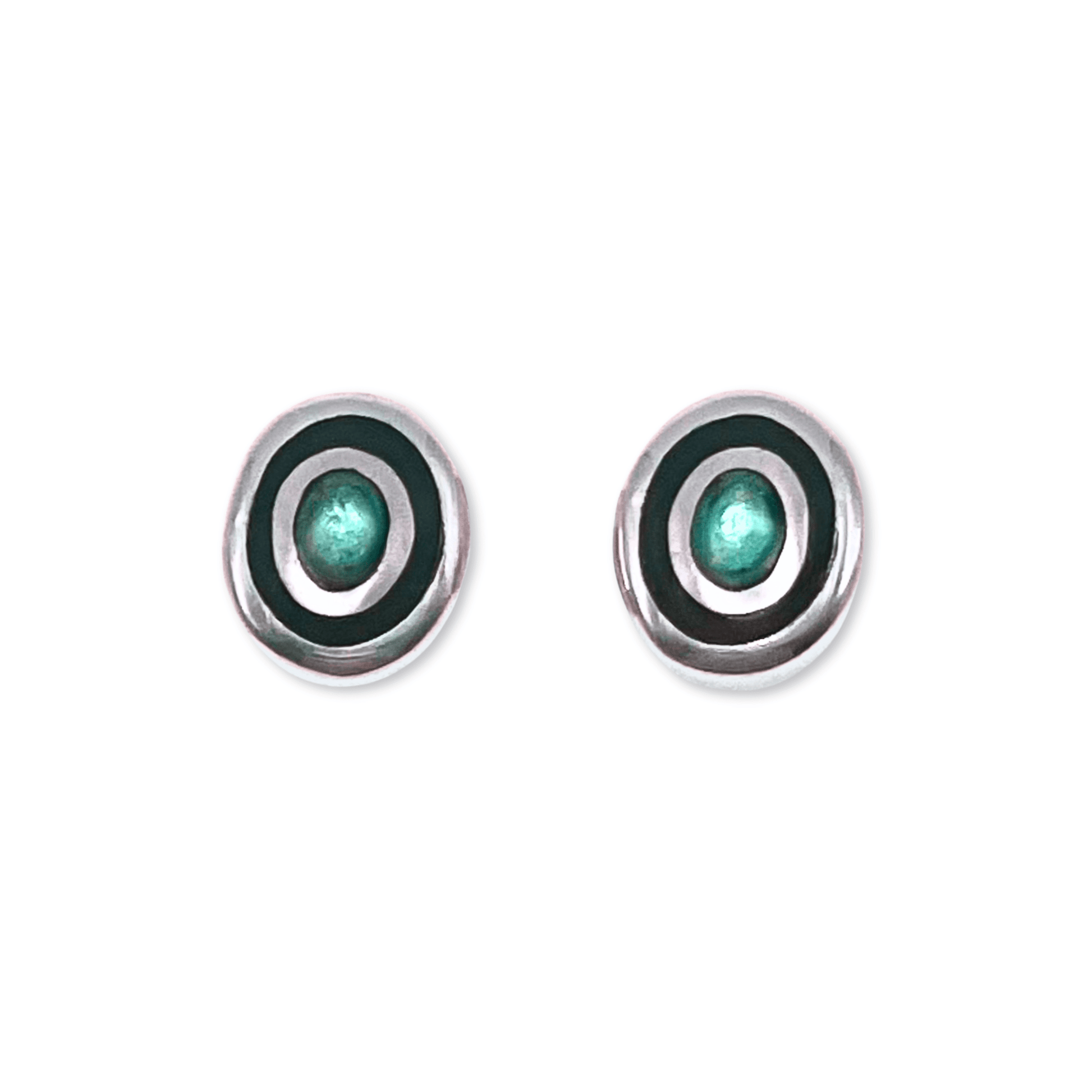 Pacific Organic Circles Shiny Medium Stud Earrings | The Jewellery Stop