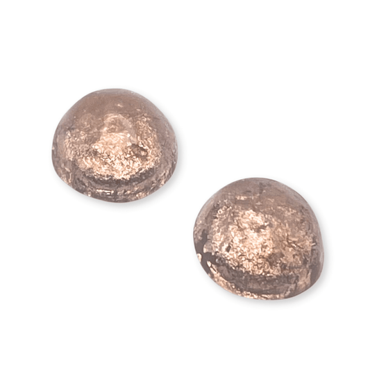 Nougat Cabouchon Shiny Large Stud Earrings | The Jewellery Stop