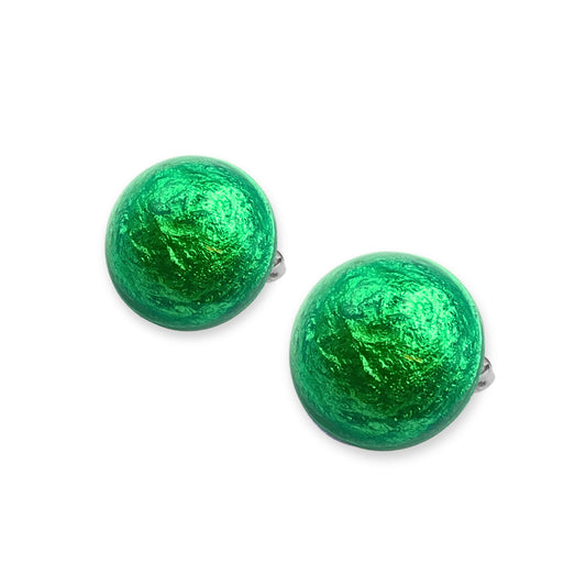 Aurora Cabouchon Shiny Clip Earrings