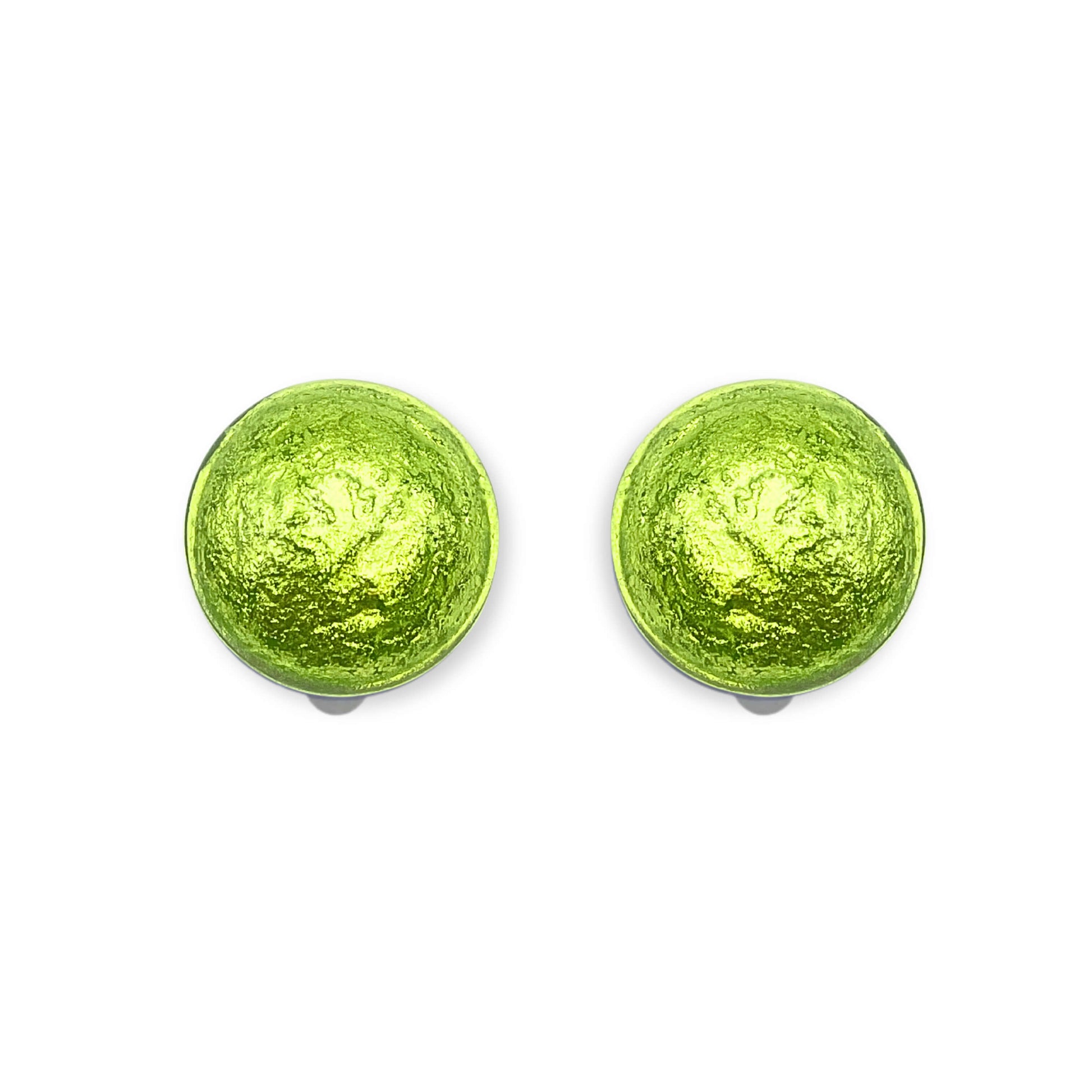 Neptune Cabouchon Shiny Clip Earrings