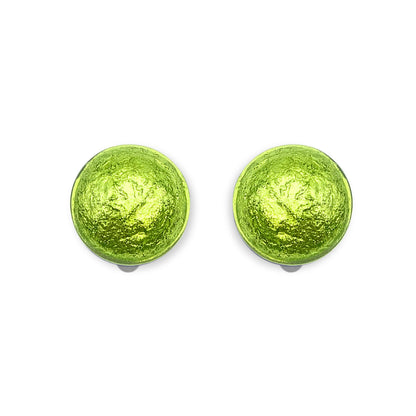 Neptune Cabouchon Shiny Clip Earrings