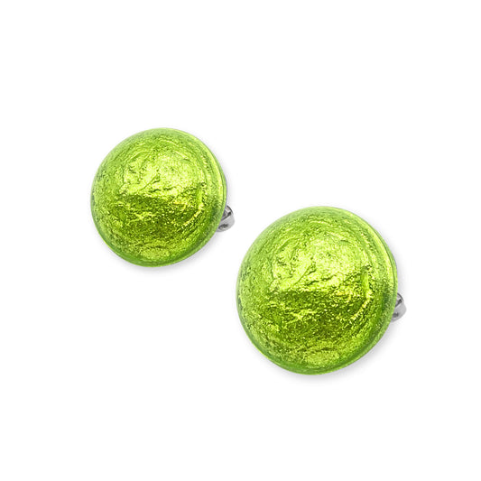 Neptune Cabouchon Shiny Clip Earrings