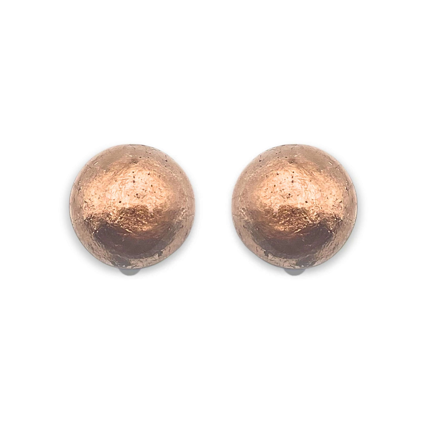 Nougat Cabouchon Shiny Clip Earrings