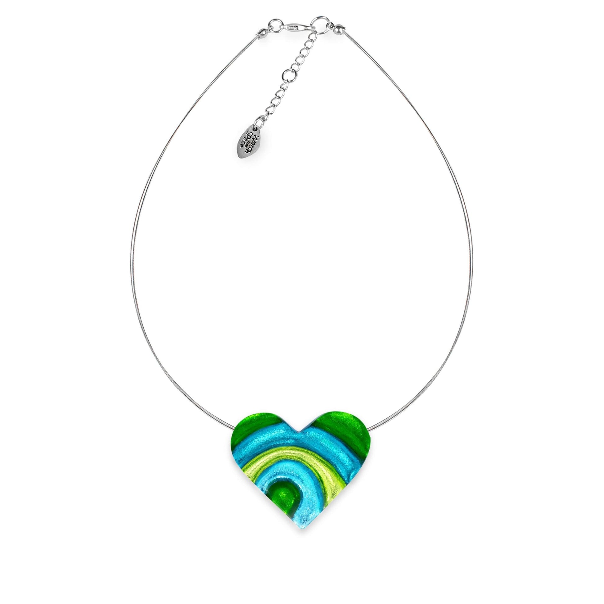 Neptune Heart Swirl Shiny Pendant | The Jewellery Stop