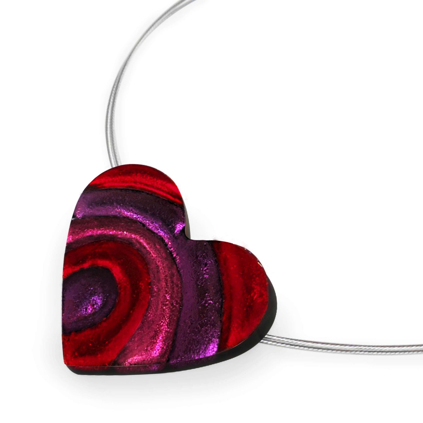 Rio Heart Swirl Shiny Pendant | The Jewellery Stop