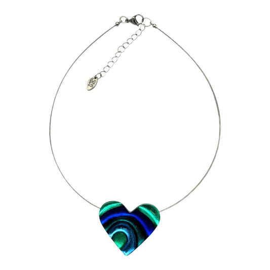 Crystal Heart Swirl Shiny Pendant | The Jewellery Stop