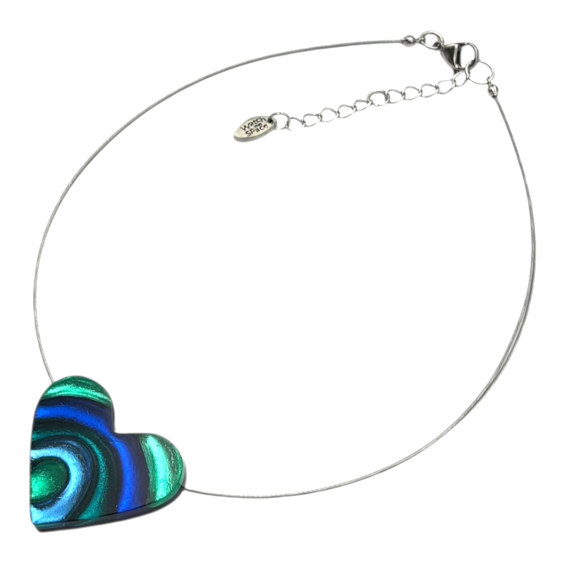 Crystal Heart Swirl Shiny Pendant | The Jewellery Stop