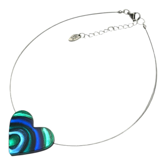 Crystal Heart Swirl Shiny Pendant | The Jewellery Stop