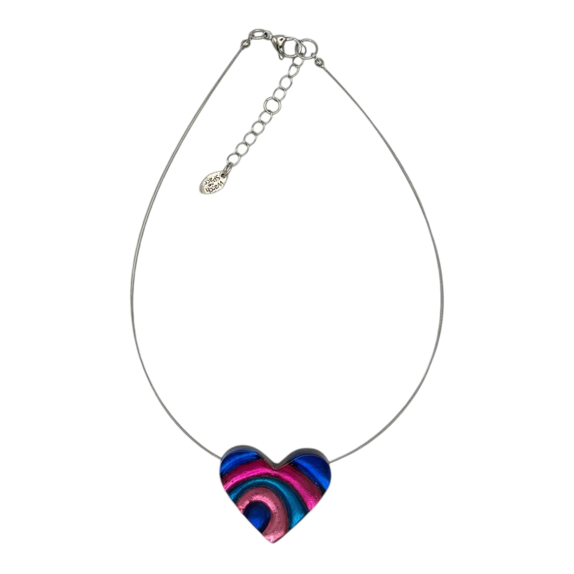 Paradise Heart Swirl Shiny Pendant | The Jewellery Stop