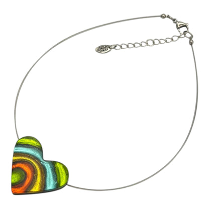 Zest Heart Swirl Shiny Pendant | The Jewellery Stop