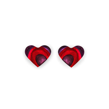 Rio Heart Swirl Shiny Stud Earrings | The Jewellery Stop