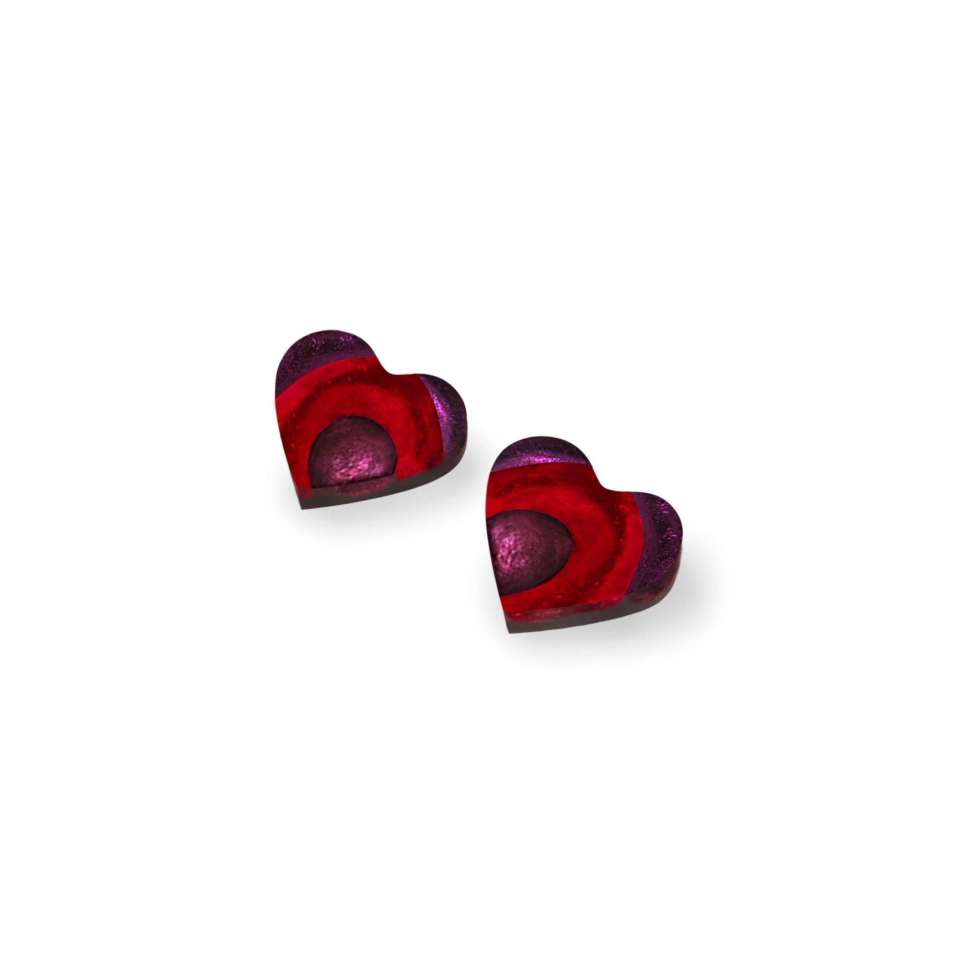 Rio Heart Swirl Shiny Stud Earrings | The Jewellery Stop