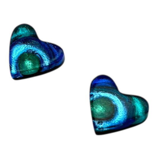 Crystal Heart Swirl Shiny Stud Earrings | The Jewellery Stop