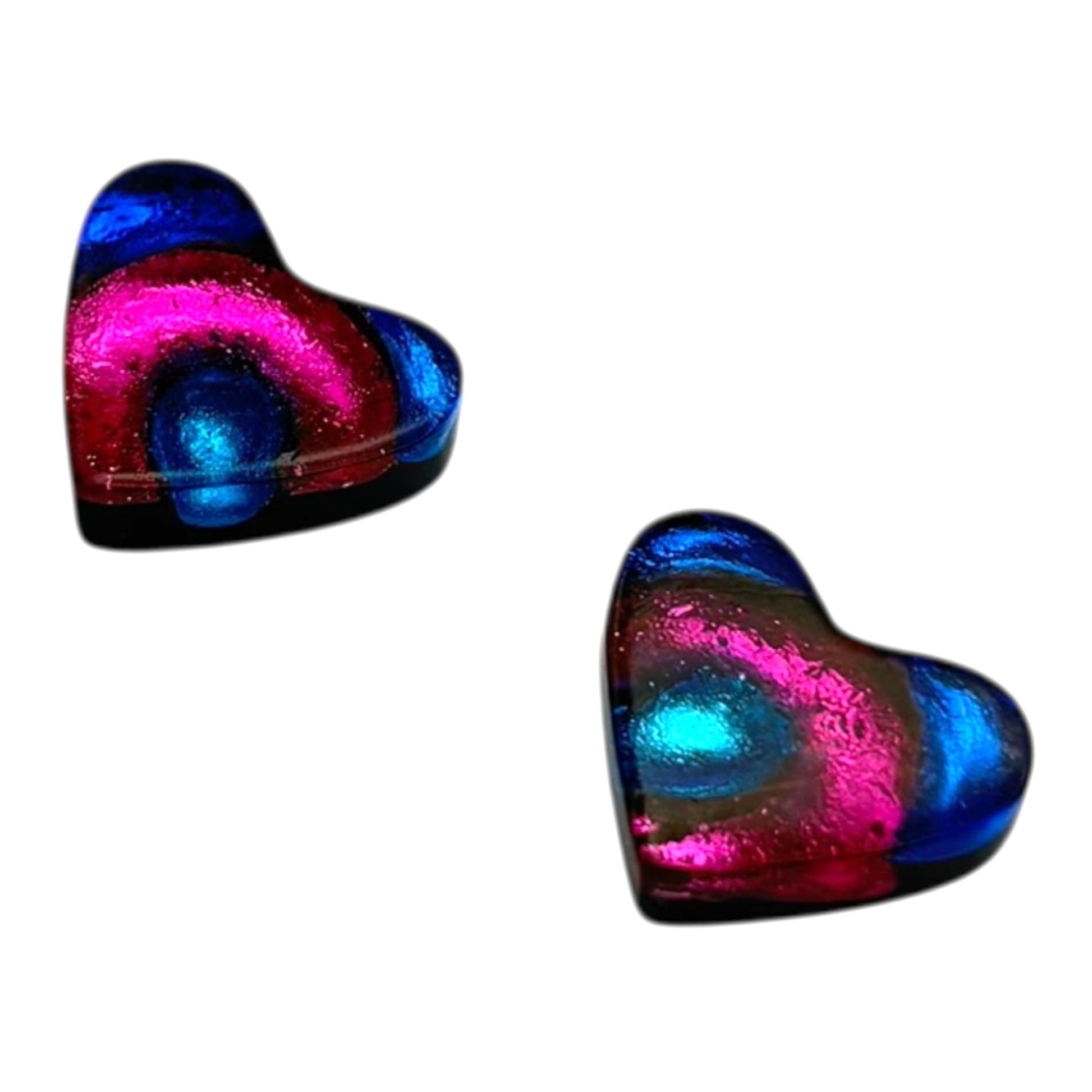 Paradise Heart Swirl Shiny Stud Earrings | The Jewellery Stop