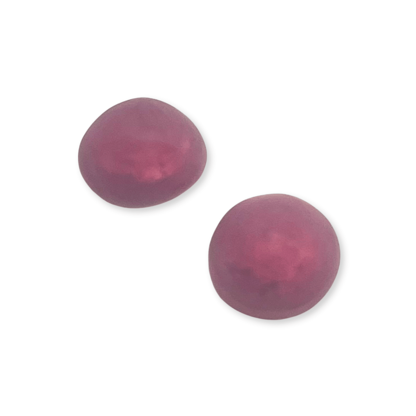 Cassis Cabouchon Matte Medium Stud Earrings