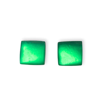 Aurora Square Buttons Matte Stud Earrings