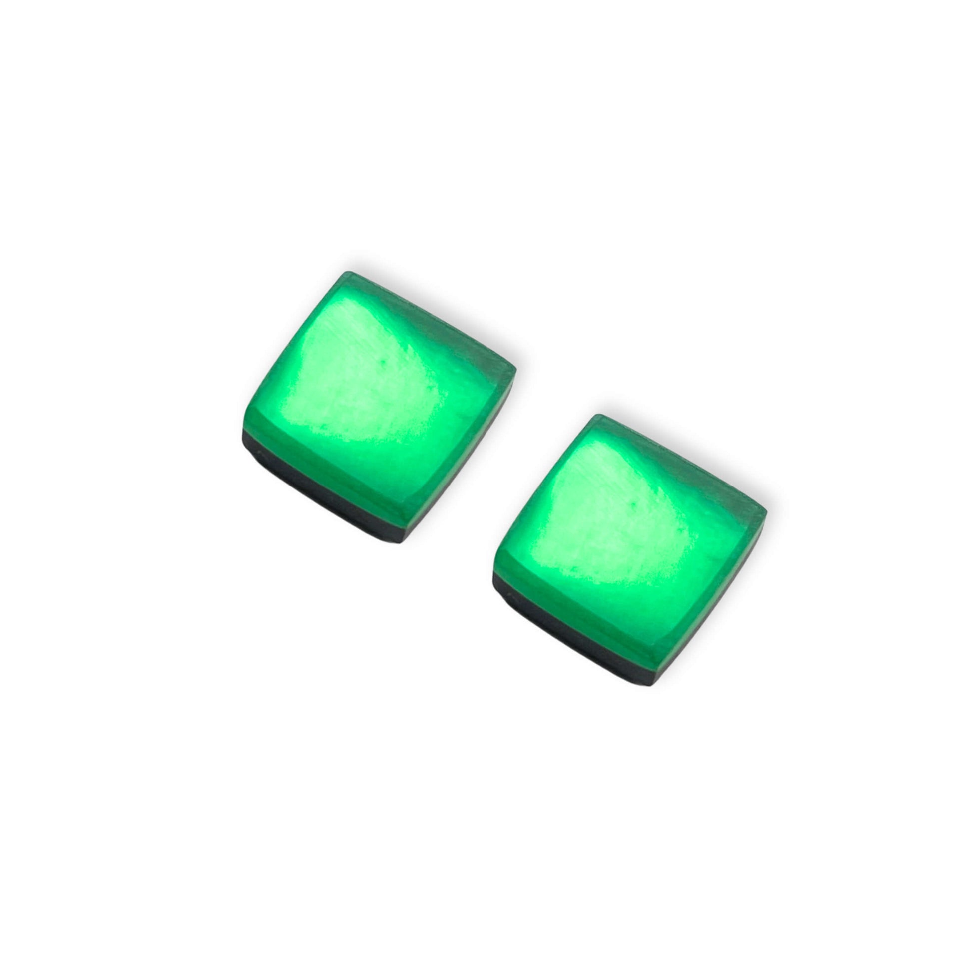 Aurora Square Buttons Matte Stud Earrings