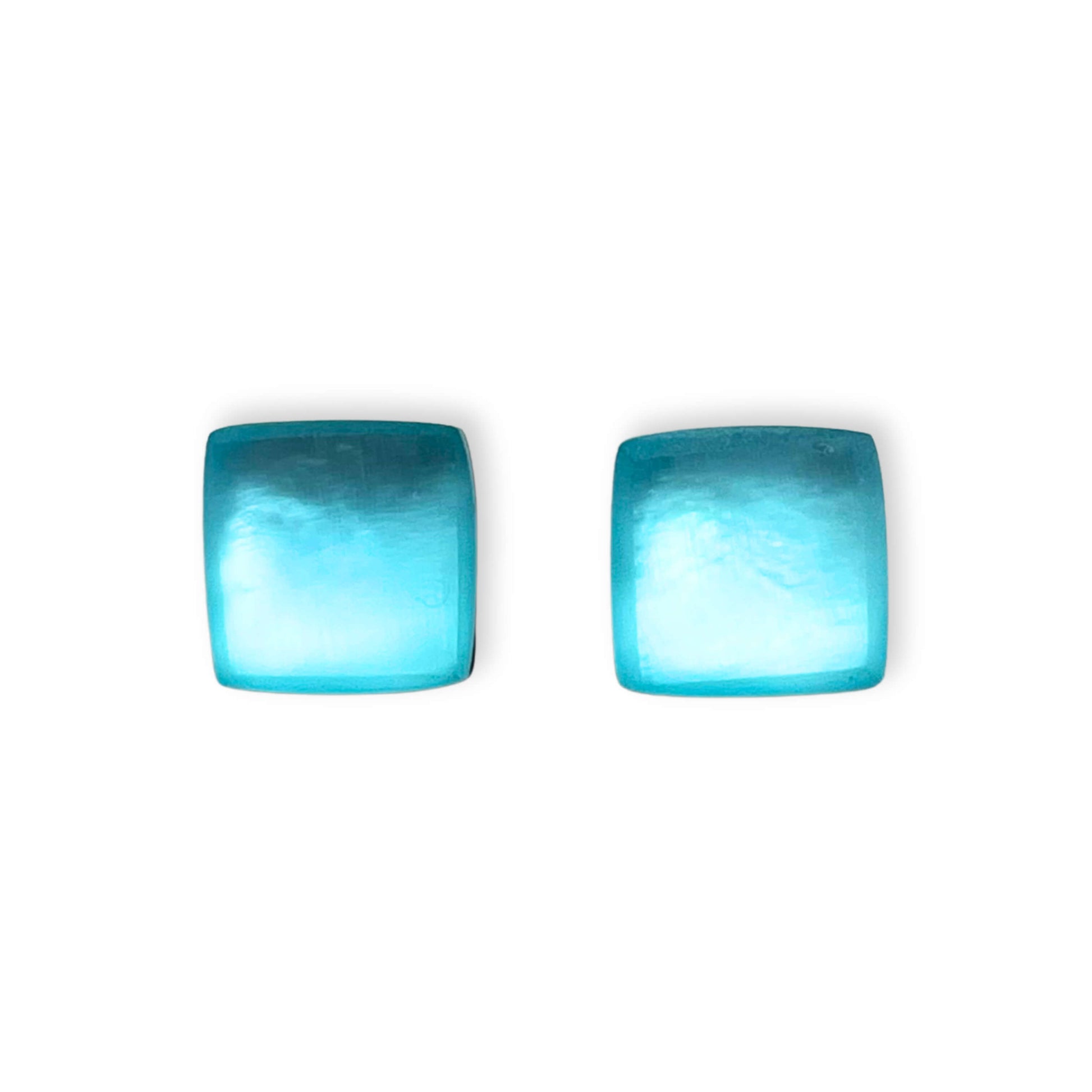 Bluebell Square Buttons Matte Stud Earrings