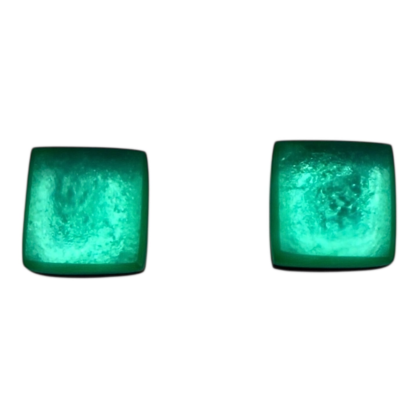 Crystal Square Buttons Matte Stud Earrings | The Jewellery Stop