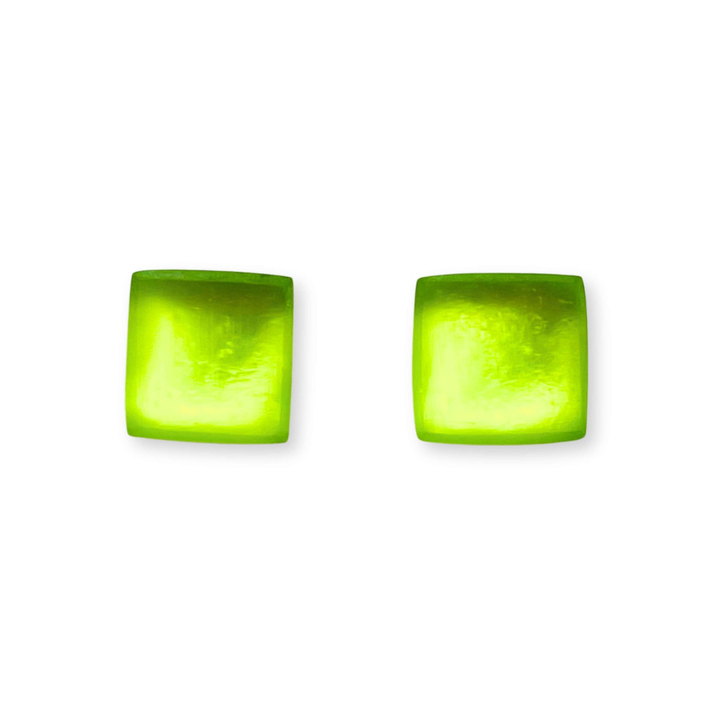 Neptune Square Buttons Matte Stud Earrings