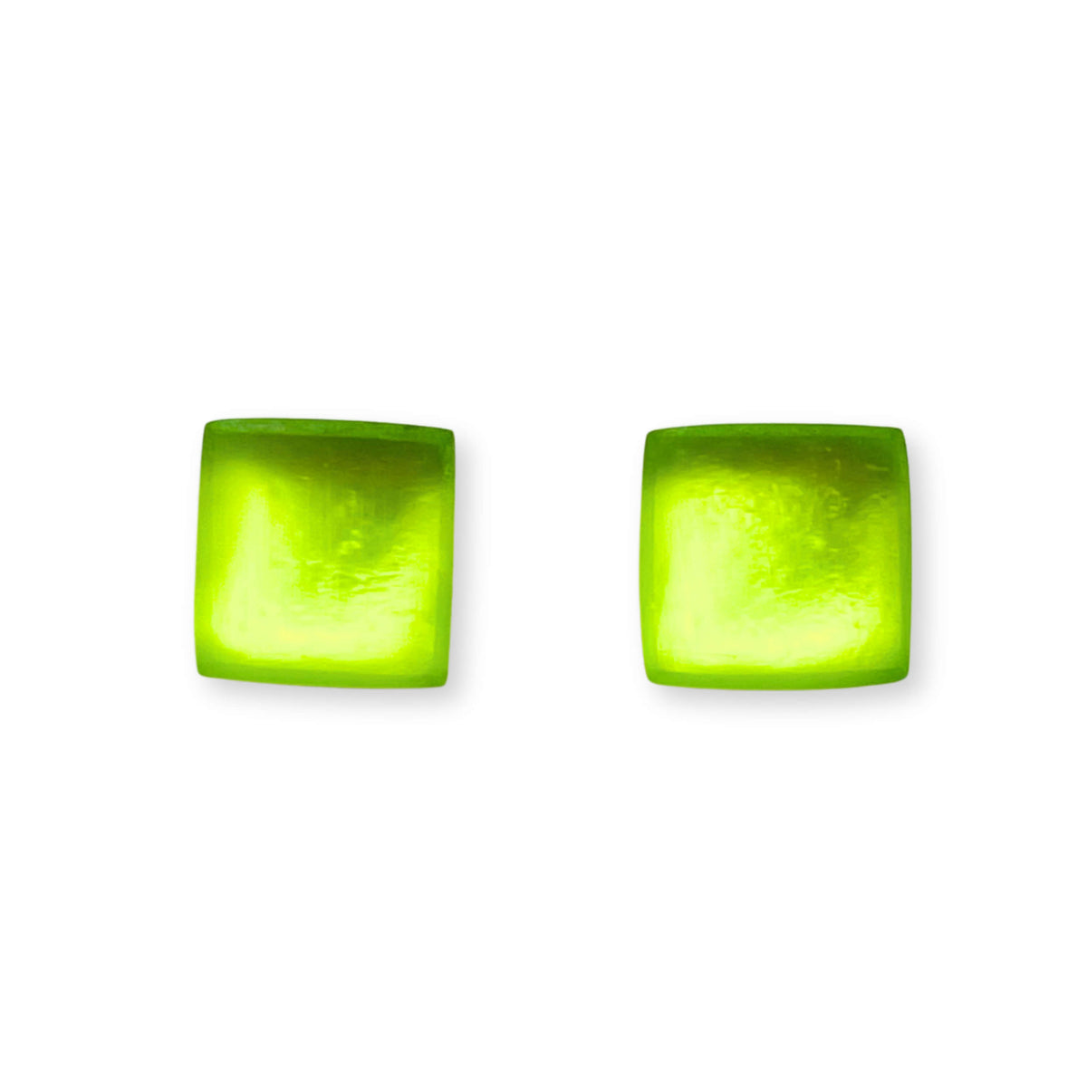 Neptune Square Buttons Matte Stud Earrings