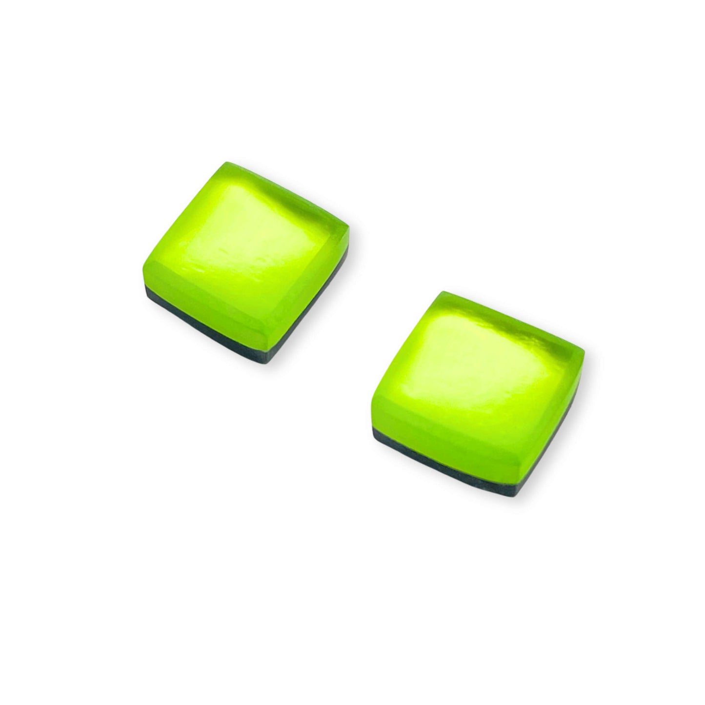 Neptune Square Buttons Matte Stud Earrings