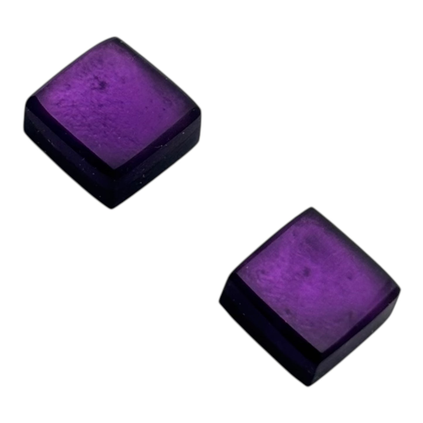 Rainbow Square Buttons Matte Stud Earrings | The Jewellery Stop